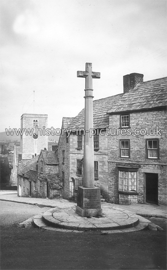 Memorial and Church Tower, Swanage, Dorset. c.1920.